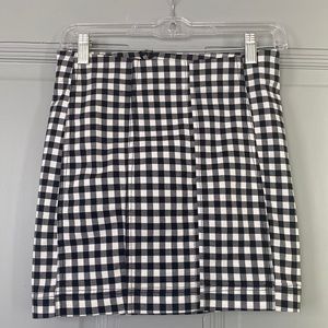 Free People Gingham Cotton Mini Skirt Modern Femme